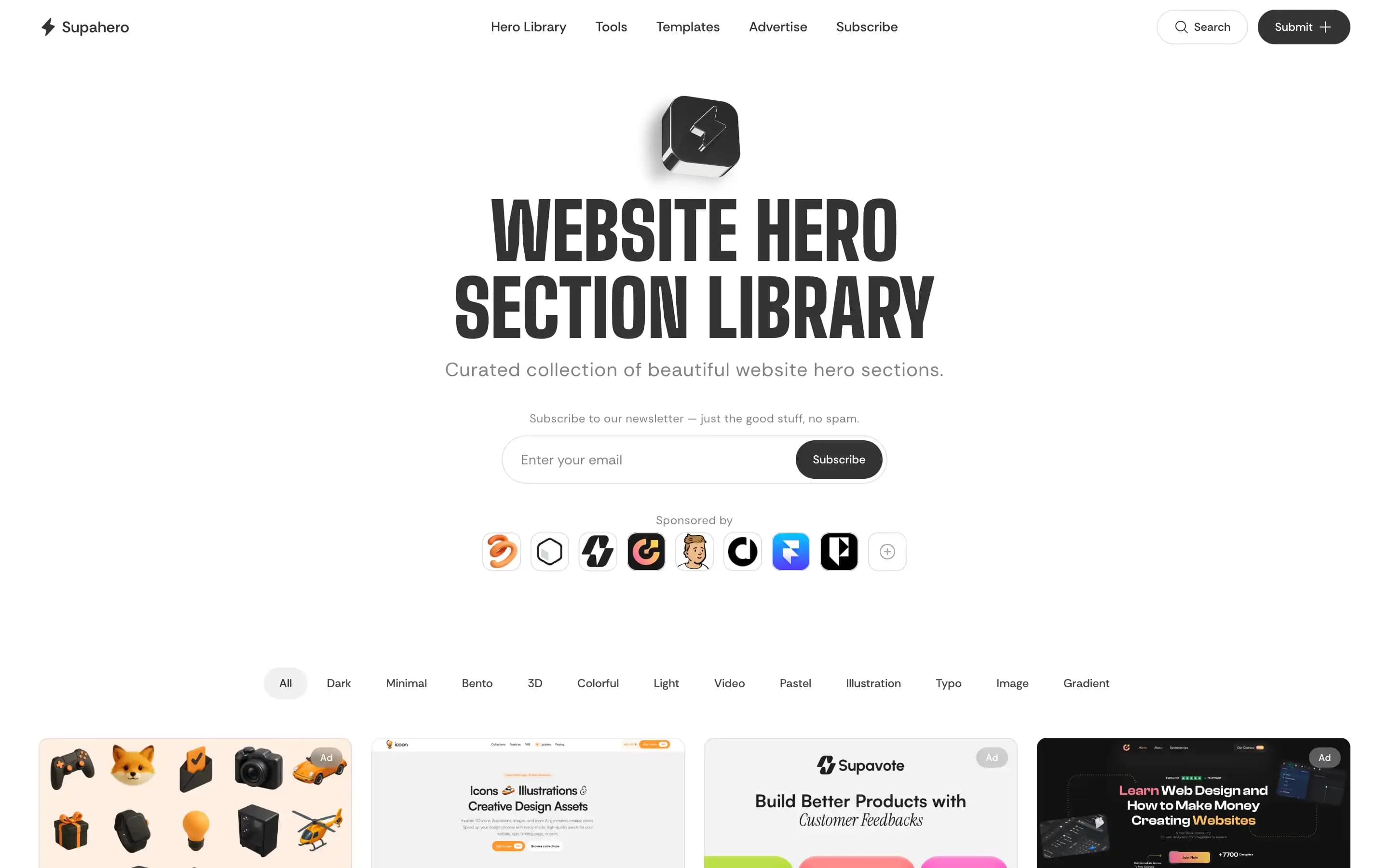 Supahero product screenshot